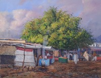 Naseeb Khan, 20 x 24 Inch, Oil on Canvas, Landscape Painting, AC-NSBK-006 Naseeb Khan, 20 x 24 Inch, Oil on Canvas, Landscape Painting, AC-NSBK-006